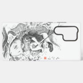 恵比寿 - 漁業と商売の神 (水墨画) SAMSUNG GALAXYケース (裏面横)