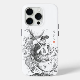 恵比寿 - 釣りと商業の神(墨絵) iPhone 15 PROケース
