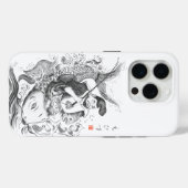 恵比寿 - 釣りと商業の神（墨絵） Case-Mate iPhoneケース (裏面 (横))