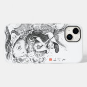 恵比寿 - 釣りと商業の神(墨絵) Case-Mate iPhoneケース (裏面 (横))
