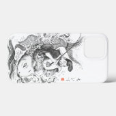 恵比寿 - 釣りと商業の神（墨絵） Case-Mate iPhoneケース (裏面 (横))