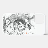 恵比寿 - 釣りと商業の神（墨絵） Case-Mate iPhoneケース (裏面 (横))