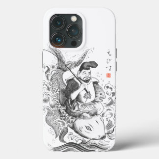 恵比寿 - 釣りと商業の神(墨絵) iPhone 13 PROケース