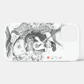 恵比寿 - 釣りと商業の神(墨絵) Case-Mate iPhoneケース (裏面 (横))