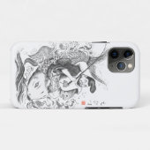 恵比寿 - 釣りと商業の神(墨絵) Case-Mate iPhoneケース (裏面(横))