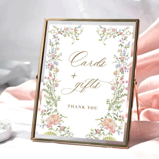 恵華美ビクトリアンみフローラカードとギフトのサイン ポスター