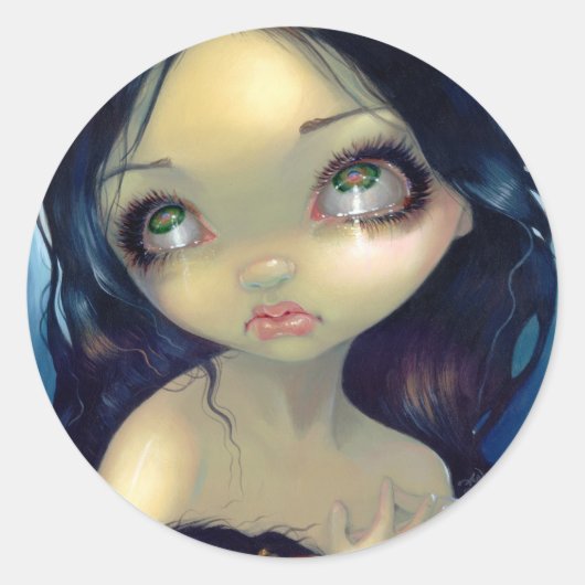 「悔い改めのマグダレネ」ステッカー ラウンドシール (正面)