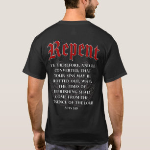 悔い改めるインスピレーションバイクのキリスト教信仰自転車 Tシャツ