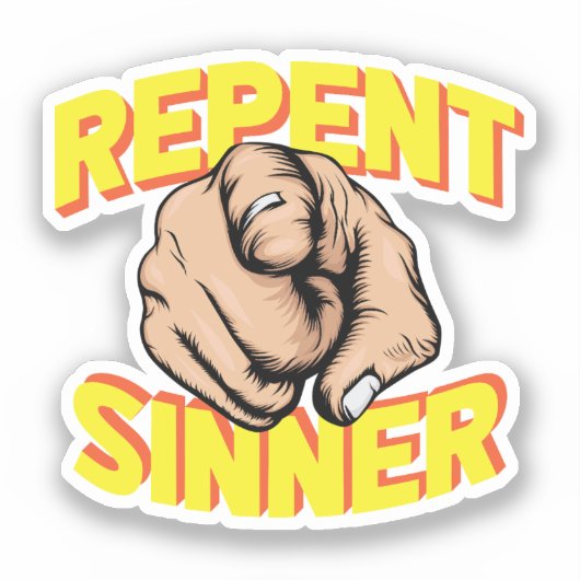 悔い改める罪人 シール (正面)