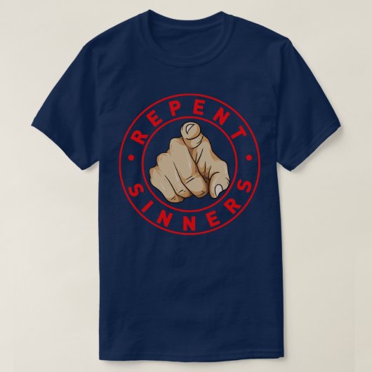 悔い改める罪人 Tシャツ (デザイン正面)