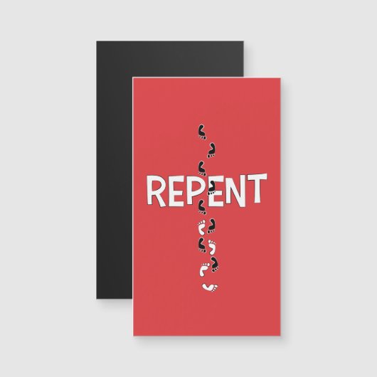 悔い改める足跡の十字 (正面/裏面)