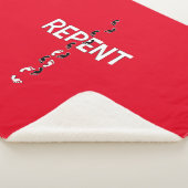 悔い改める足跡の十字 シェルパブランケット (3/4)