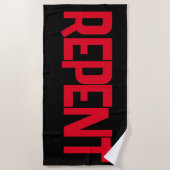 悔い改めビーチタオル ビーチタオル (正面)