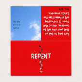 悔い改めフットプリントクロス聖なる書物、 経典 名刺 (外部フラット)