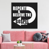 悔い改め信じと福音：イエス・キリスト教の信仰 キャンバスプリント (インサイチュ (リビング))