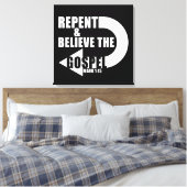 悔い改め信じと福音：イエス・キリスト教の信仰 キャンバスプリント (インサイチュ (寝室))