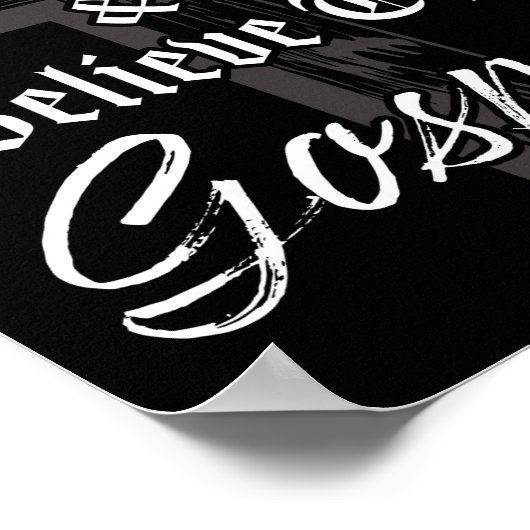 悔い改め信じと福音:キリスト教の信仰グラフ ポスター (角)