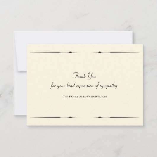 悔やみや弔慰ありがとうございます サンキューカード (正面)