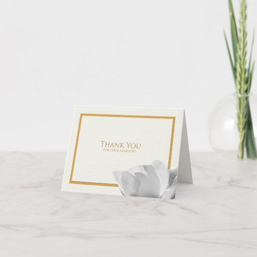 悔やみや弔慰ありがとうノートカード – - Tulip サンキューカード (正面)