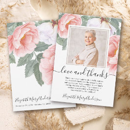 悔やみや弔慰ありがとう死別フローラ写真 サンキューカード