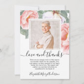 悔やみや弔慰ありがとう死別フローラ写真 サンキューカード (正面)