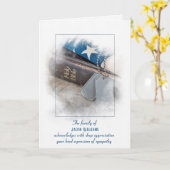 悔やみや弔慰ありがとう犬のタグとバイブルカード カード (黄色い花)