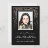 悔やみや弔慰ありがとう記念写真カード 招待状 (正面)