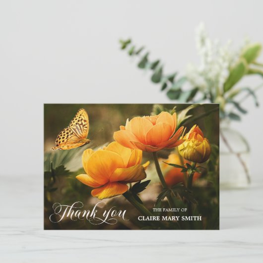 悔やみや弔慰ありがとう記念葬儀写真 サンキューカード (スタンド正面)
