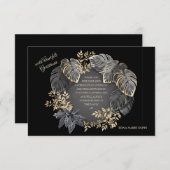 悔やみや弔慰ありがとう離れカードあり 招待状 (正面/裏面)