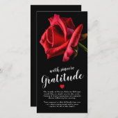 悔やみや弔慰ありがとう | レッドローズ葬儀 サンキューカード (正面/裏面)