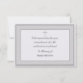 悔やみや弔慰ありがとうSimplistic Card (Textures) 招待状 (正面)