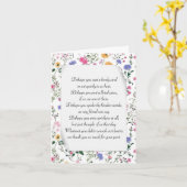 悔やみや弔慰ありがとな山花と詩 カード (黄色い花)