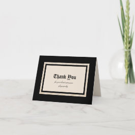 悔やみや弔慰お礼ノートカード – -クラシックデザイン サンキューカード