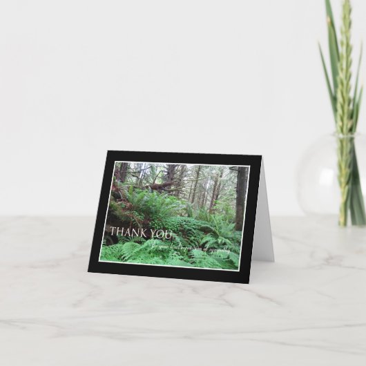 悔やみや弔慰お礼ノートカード – フォレスト サンキューカード (正面)