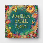 悔やみや弔慰かわいらしビューティフルソウル引用文 フォトプラーク (正面)
