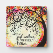 悔やみや弔慰かわいらし歩くお互いのホーム引用文 フォトプラーク (正面)