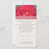 悔やみや弔慰が感謝していしている私達のハートに永久に上がりました サンキューカード (正面)