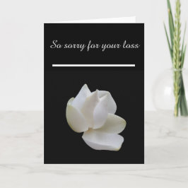 悔やみや弔慰だから悲しいあなたの損失ホワイトマグノリア カード