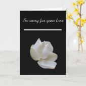悔やみや弔慰だから悲しいあなたの損失ホワイトマグノリア カード (黄色い花)