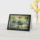 悔やみや弔慰で単に弔意を表す カード (黄色い花)