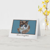 悔やみや弔慰で猫とのペットを失う カード (黄色い花)