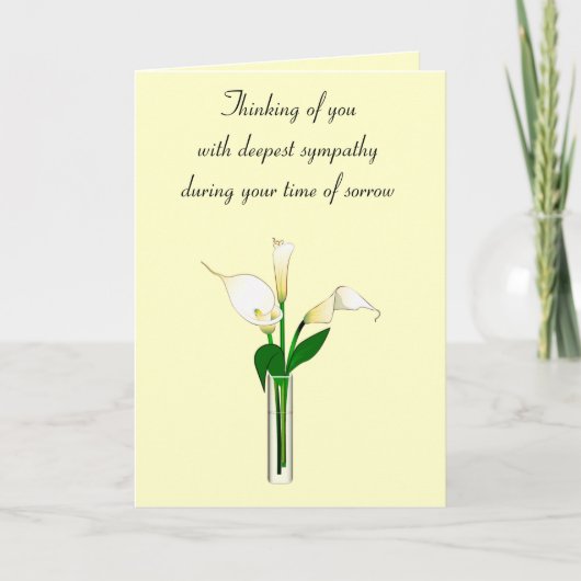 悔やみや弔慰で カード (正面)