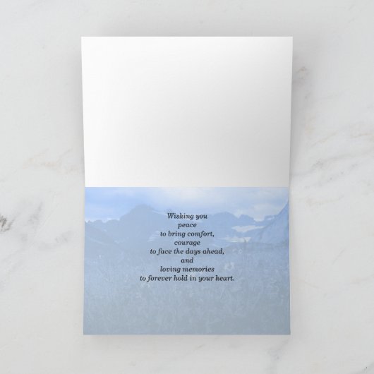 悔やみや弔慰と山野草挨拶 カード (内部)