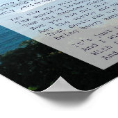 悔やみや弔慰と悲しみの詩 – ハワイ海 ポスター (角)