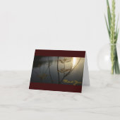 悔やみや弔慰のためのさざ波のありがとうの日没 サンキューカード (正面)