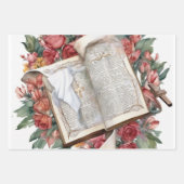 悔やみや弔慰のための信仰と聖書のデザイン ラッピングペーパーシート (正面2)