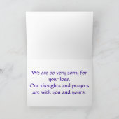 悔やみや弔慰のアジサイ カード (内部)