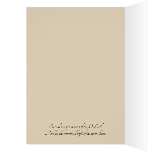 悔やみや弔慰のカトリック教のレクイエムの多くの提供カード (内側 (左))
