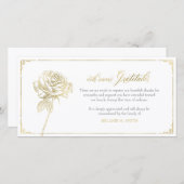 悔やみや弔慰のサンキューカード、記念物、ばら色の金ゴールド サンキューカード (正面/裏面)