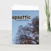 悔やみや弔慰のシルエットツリー カード (裏面)